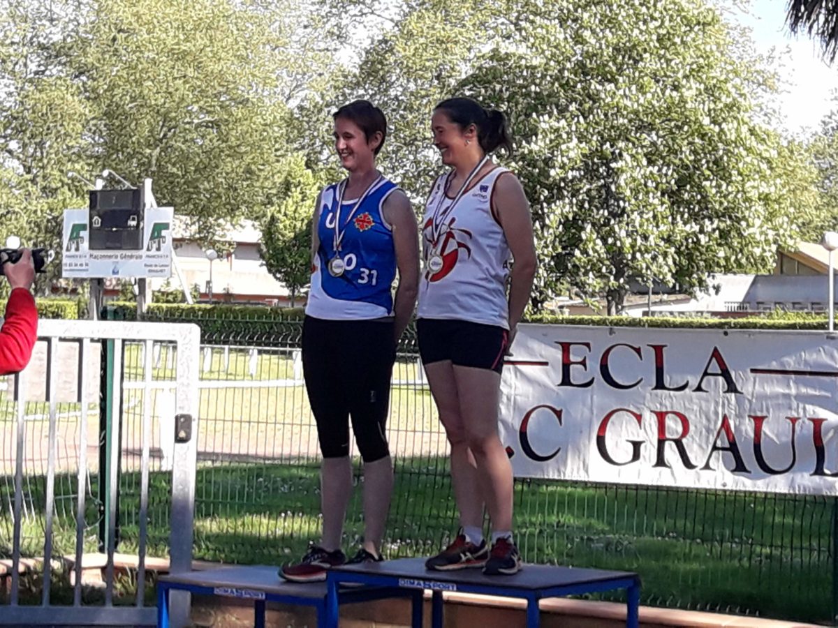 Podium de Sandrine Gardes aux Championnats d'Occitanie de Pentalancer 2019 à Graulhet