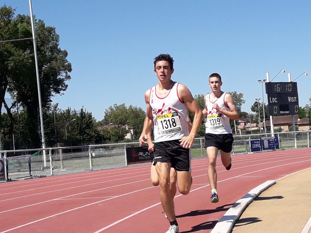 Pierre Alba sur 1000m aux championnats du Tarn Benjamins-Minimes sur piste 2019 à Castres